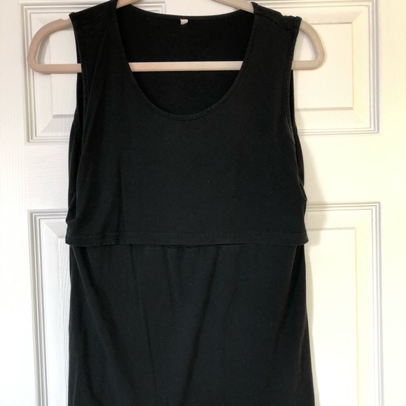 Tops - Black Nursing Tank Top